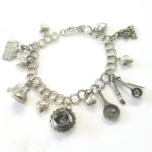 Sterling silver charm bracelet